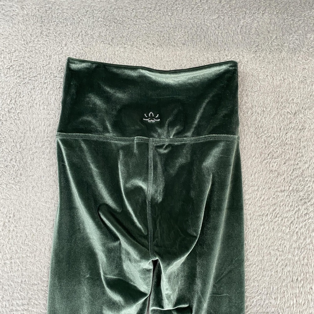 Beyond Yoga Leggings Womens Small Green Velvet High Rise Stretch Activewear USA - Picture 9 of 13